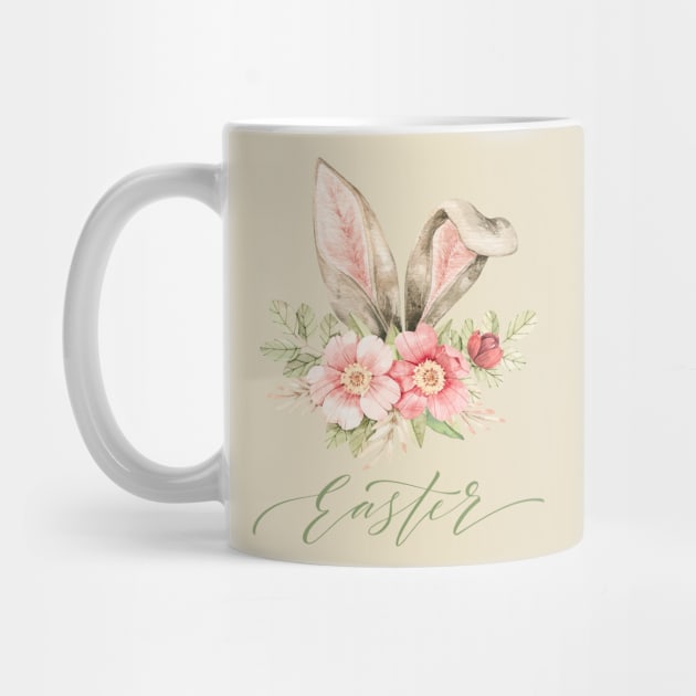 Floral Easter Rabbit Ears Design by Budwood Designs